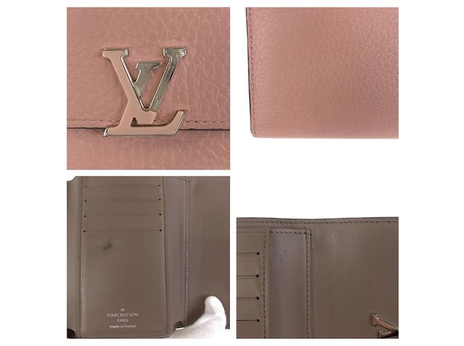 Capucines Monedero de cuero rosa Louis Vuitton - vista 6