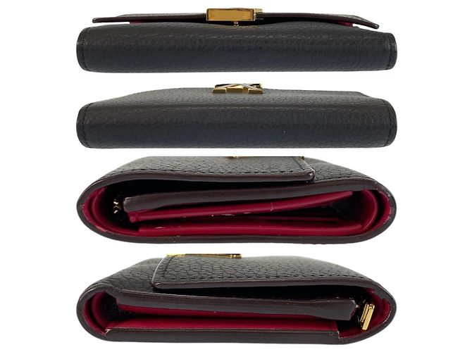 Cartera Capucines Compacta Louis Vuitton Negro Rosa - vista 10
