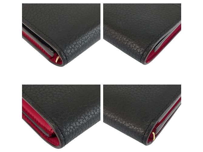Cartera Capucines Compacta Louis Vuitton Negro Rosa - vista 5