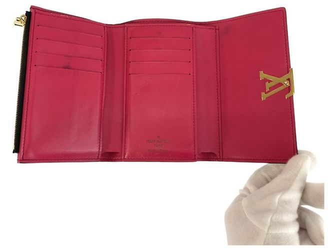 Cartera Capucines Compacta Louis Vuitton Negro Rosa - vista 7