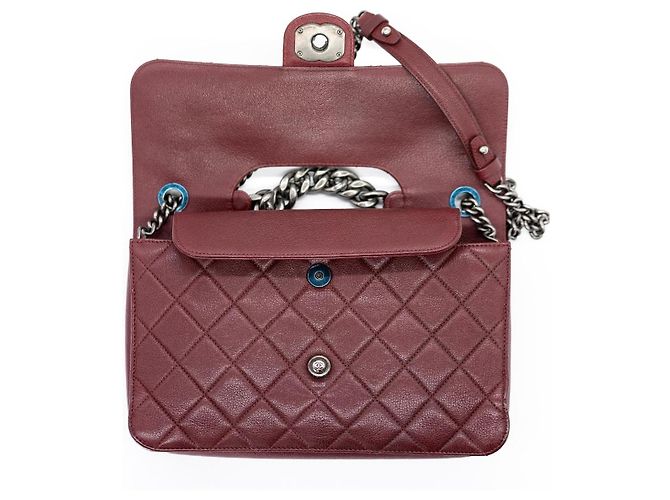 Timeless Chanel Perfect Edge Grande Double Flap – Bordeaux / Rutenio – Set Completo Rosso Bordò - vista 14