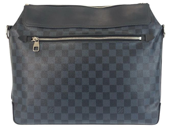 Greenwich Borsa Messenger Damier Cobalt Louis Vuitton Nero Blu - vista 2