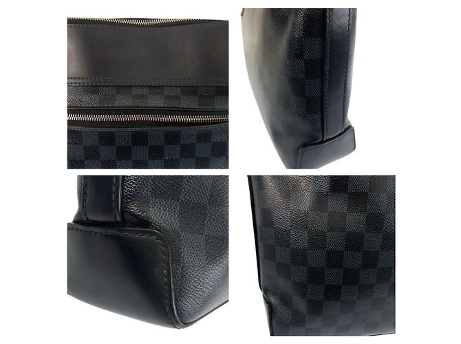 Greenwich Borsa Messenger Damier Cobalt Louis Vuitton Nero Blu - vista 5