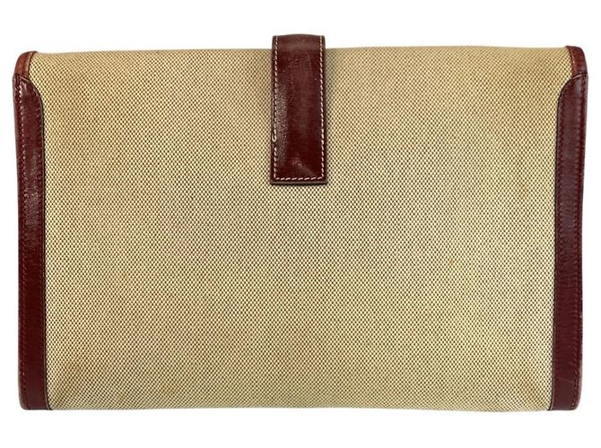 Hermès Pochette HERMES H Logo Jige PM Rosso Beige - vista 2