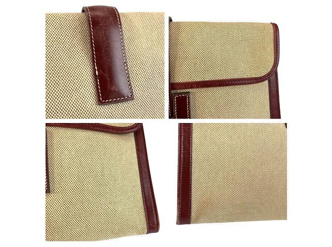 Hermès Pochette HERMES H Logo Jige PM Rosso Beige - vista 6
