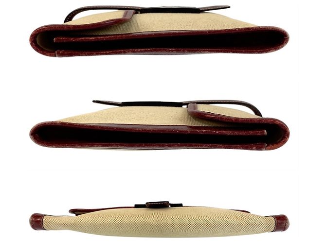 Hermès Pochette HERMES H Logo Jige PM Rosso Beige - vista 9