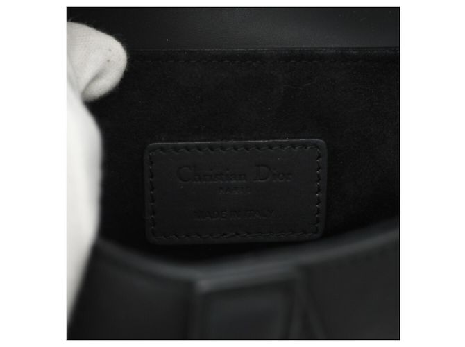 Borsa Saddle in pelle di vitello ultra opaca Christian Dior Nero - vista 11
