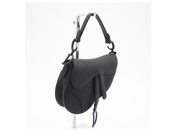 Borsa Saddle in pelle di vitello ultra opaca Christian Dior Nero - vista 2