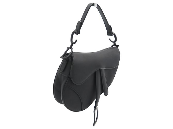 Borsa Saddle in pelle di vitello ultra opaca Christian Dior Nero - vista 3