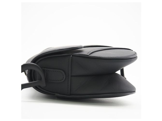Borsa Saddle in pelle di vitello ultra opaca Christian Dior Nero - vista 6