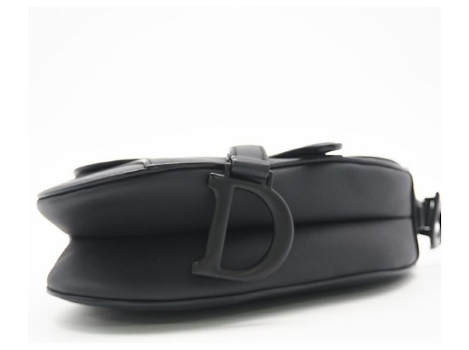 Borsa Saddle in pelle di vitello ultra opaca Christian Dior Nero - vista 7