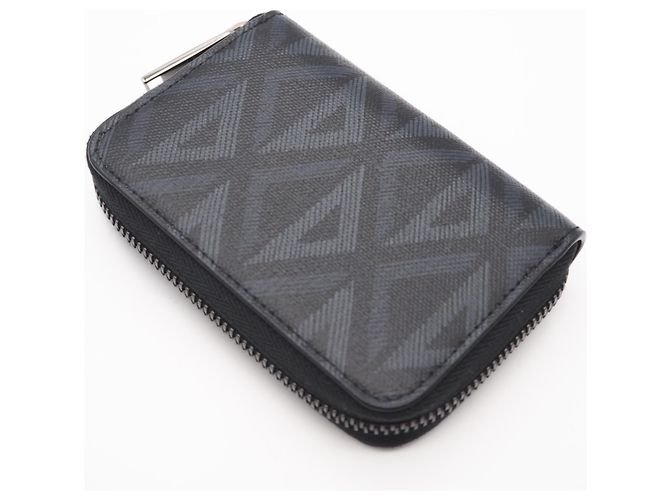 Christian Dior CD Diamond Leather Coin Case Brown Black - view 3