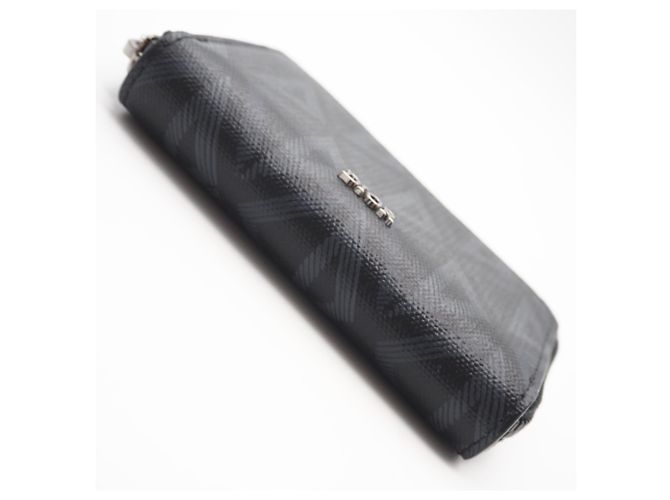 Christian Dior CD Diamond Leather Coin Case Brown Black - view 5