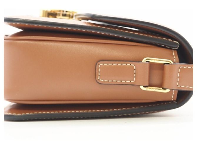 Céline Borsa a Spalla Celine Teen Triomphe Marrone Bianco - vista 5