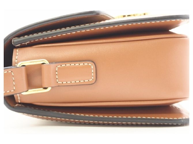 Céline Borsa a Spalla Celine Teen Triomphe Marrone Bianco - vista 6