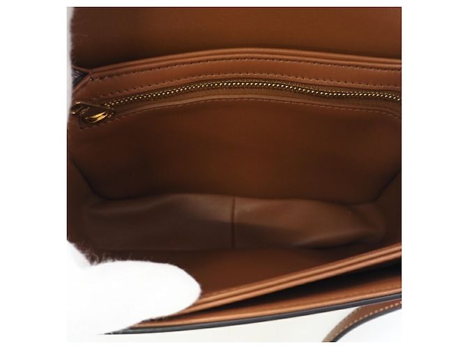 Céline Borsa a Spalla Celine Teen Triomphe Marrone Bianco - vista 9