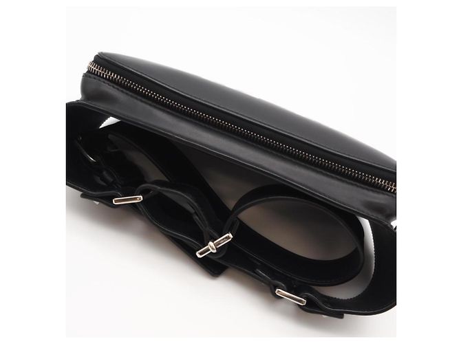 Bolsa de couro com logo VLTN da Valentino Preto - vista 6