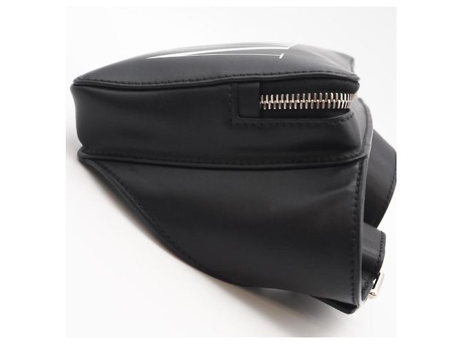 Bolsa de couro com logo VLTN da Valentino Preto - vista 7