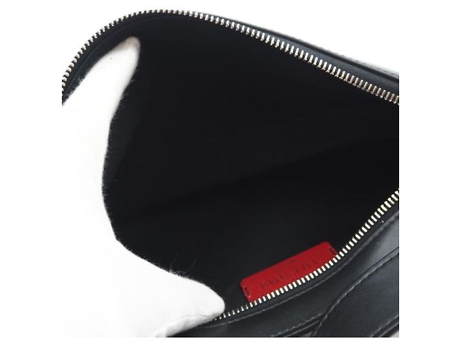 Bolsa de couro com logo VLTN da Valentino Preto - vista 9