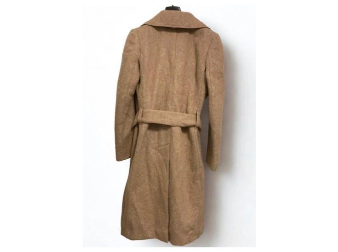 Abrigo con cinturón de mohair y alpaca marrón Dolce & Gabbana Castaño - vista 2