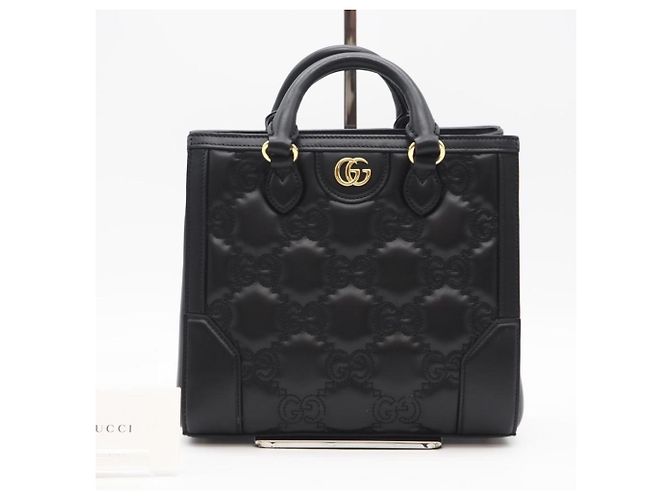 Gucci GG gesteppte Lederhandtasche Schwarz - Ansicht 2