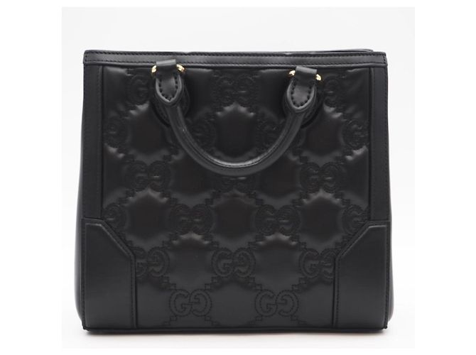 Gucci GG gesteppte Lederhandtasche Schwarz - Ansicht 4