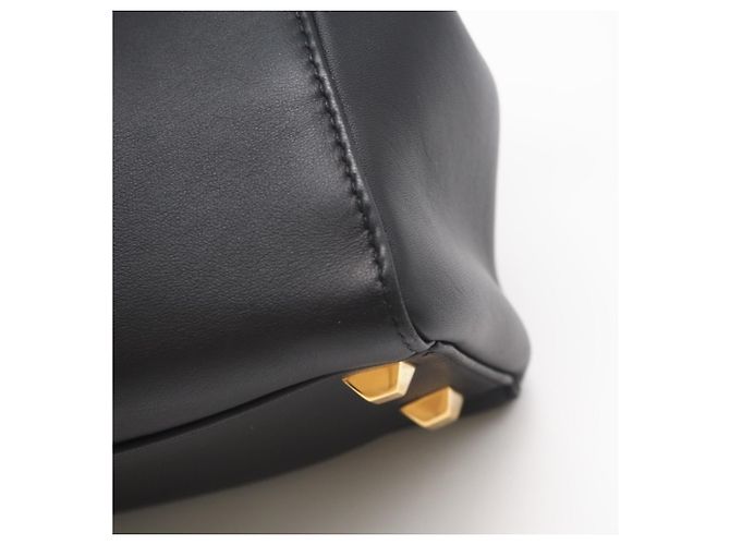 FENDI Leder Mini Peekaboo Gold Edition Handtasche Schwarz - Ansicht 10
