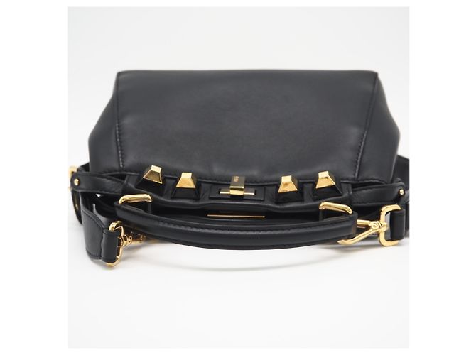 FENDI Leder Mini Peekaboo Gold Edition Handtasche Schwarz - Ansicht 5