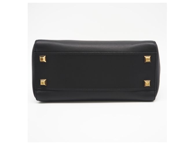 FENDI Leder Mini Peekaboo Gold Edition Handtasche Schwarz - Ansicht 6