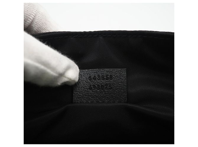 Borsa a Spalla Gucci GG in Nylon Off-the-Grit Nero - vista 12