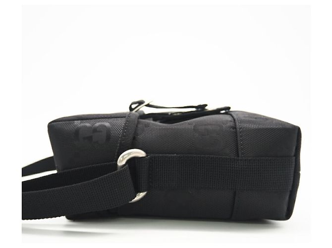 Borsa a Spalla Gucci GG in Nylon Off-the-Grit Nero - vista 5