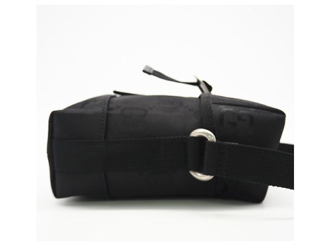Borsa a Spalla Gucci GG in Nylon Off-the-Grit Nero - vista 6