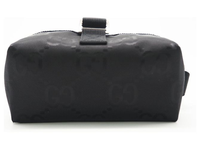 Borsa a Spalla Gucci GG in Nylon Off-the-Grit Nero - vista 7