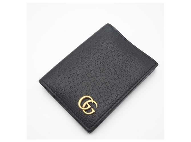 Gucci Double G Leather Card Case Black - view 3
