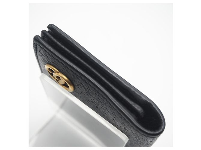 Gucci Double G Leather Card Case Black - view 8