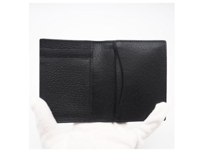 Gucci Double G Leather Card Case Black - view 9