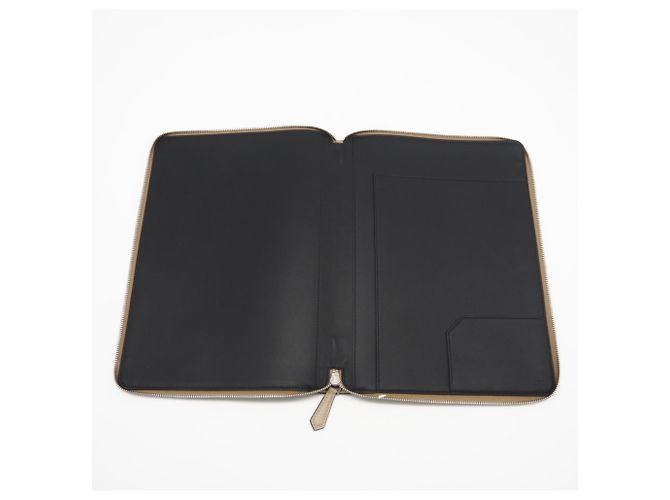 Clutch de couro com logo Fendi Bege - vista 10