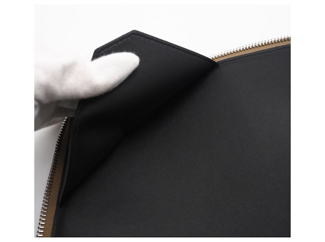 Clutch de couro com logo Fendi Bege - vista 12