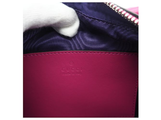 Borsa Boston Mini in Nylon Matelassé GG di Gucci Rosa - vista 12