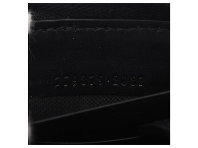 Portafoglio lungo in pelle GG Supreme di Gucci Nero Beige - vista 12
