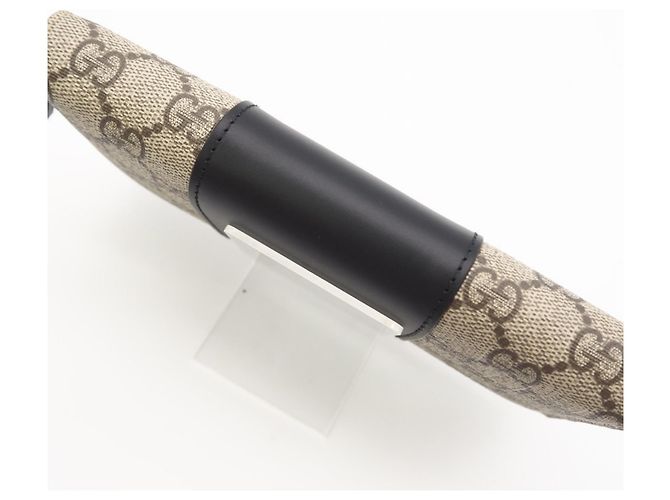 Portafoglio lungo in pelle GG Supreme di Gucci Nero Beige - vista 6
