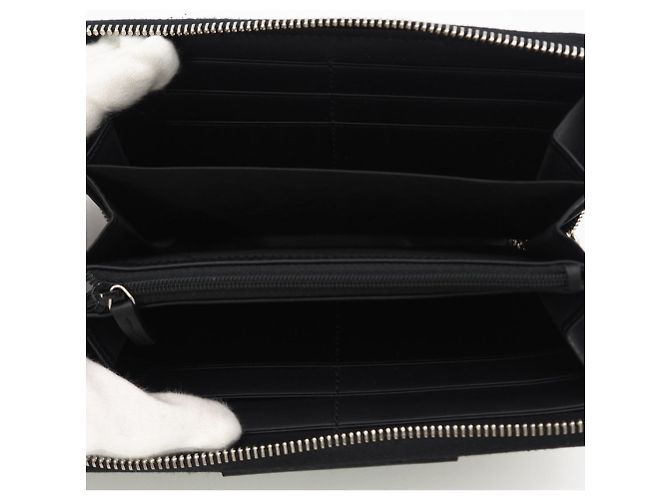 Portafoglio lungo in pelle GG Supreme di Gucci Nero Beige - vista 9