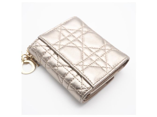 Cartera Lady Dior de Christian Dior Dorado - vista 3