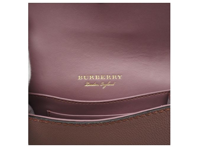 Pochette a spalla in pelle rosa Burberry - vista 12