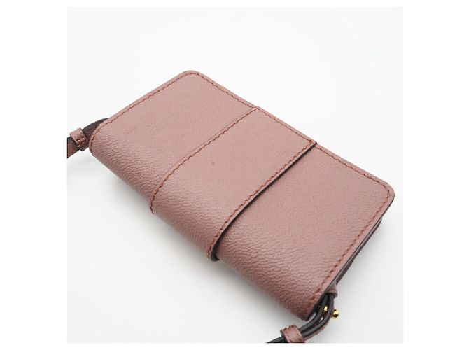 Pochette a spalla in pelle rosa Burberry - vista 5