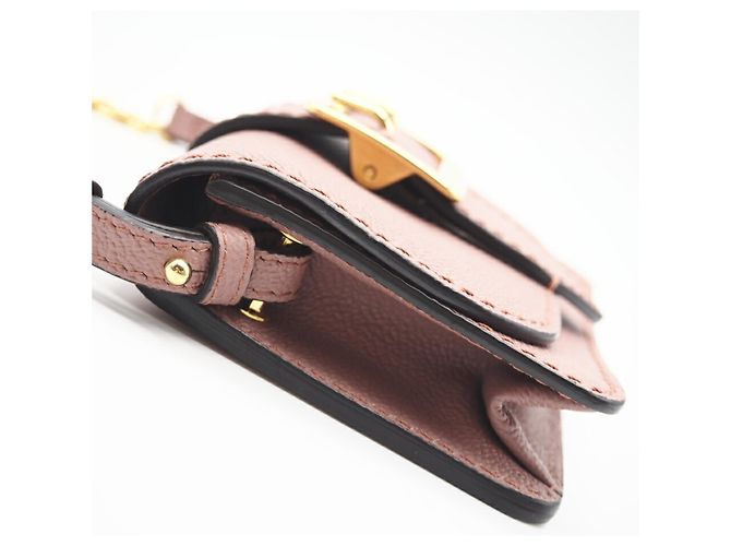 Pochette a spalla in pelle rosa Burberry - vista 7
