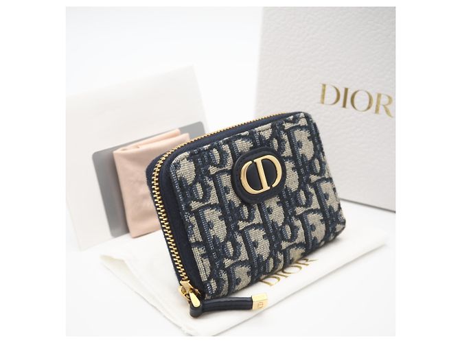 Portamonete in jacquard obliquo Christian Dior - vista 2