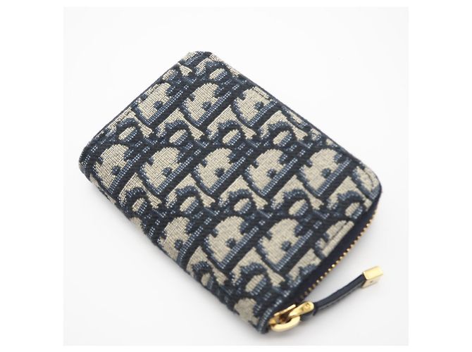 Portamonete in jacquard obliquo Christian Dior - vista 3
