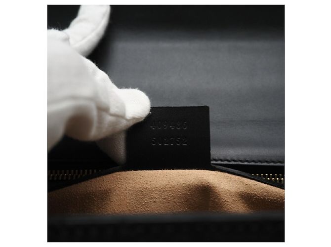 Borsa a Spalla in Pelle Guccissima Padlock di Gucci Nero - vista 14