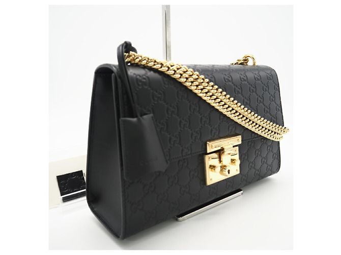 Borsa a Spalla in Pelle Guccissima Padlock di Gucci Nero - vista 2